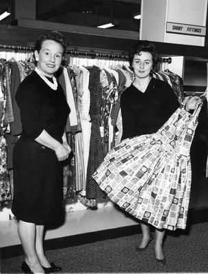 Two female employees in the Ladieswear Department, JF Rockhey Ltd