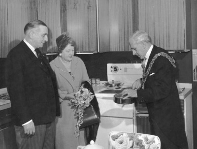Mayor at Rackhams opening, 1960.