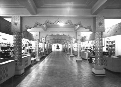 Photograph of James Howell & Company Ltd, Toy department, second floor, decorated for Christmas, 1959. 