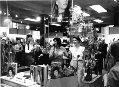 Helena Rubenstein make up promotion evening for Dickins and Jones, c.1970s.