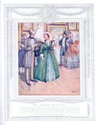 'The academy private view' (1849). 'Upwards of a Century'. Dickins and Jones catalogue illustrating 100 years of fashion, 1909.